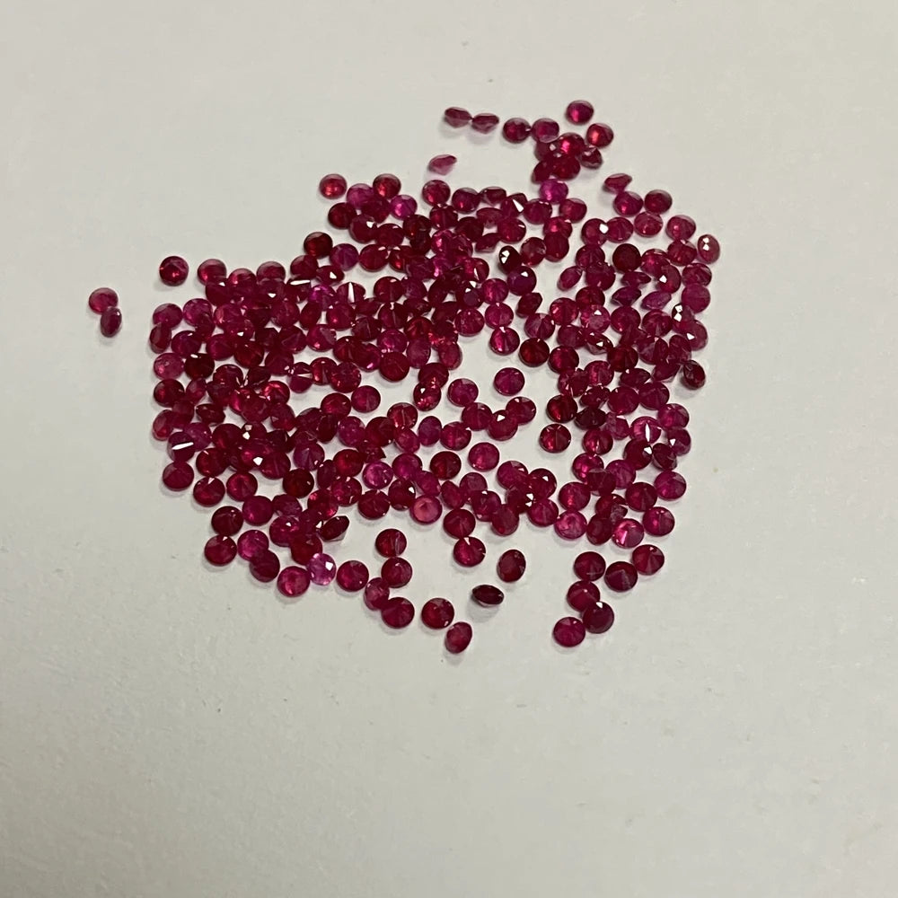 0.8-2.6mm Original Africa Red Ruby Machine Round Cut A Quality Gemstone Stones