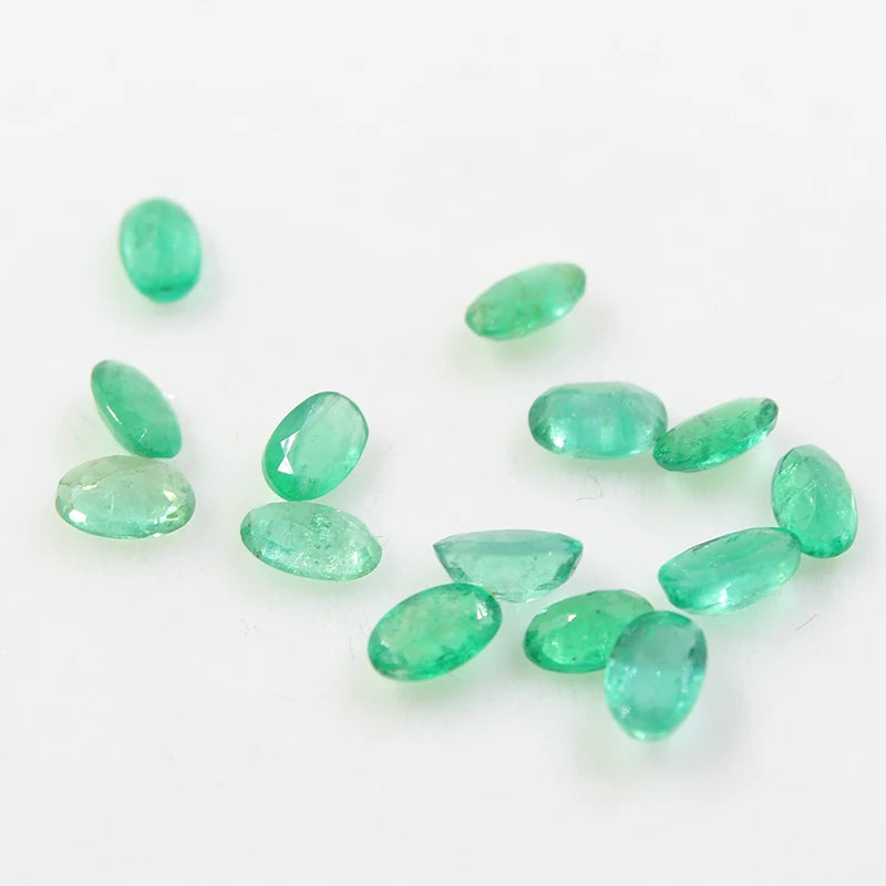 3mm*5mm 100% Natural Emerald Loose Gemstone Real SI Grade Emerald Gemstone for Jewelry DIY
