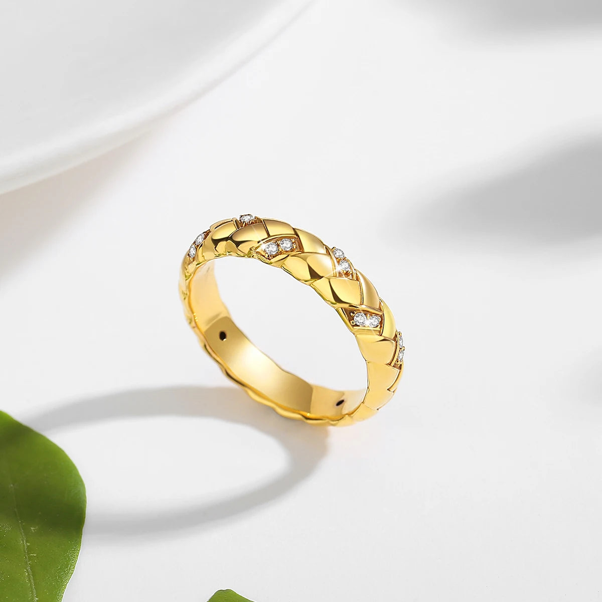 100% Real 18k Gold Wedding Ring For Women Certified Shine Moissanite Diamond Jewellery Luxury Brands Engagement Gifts