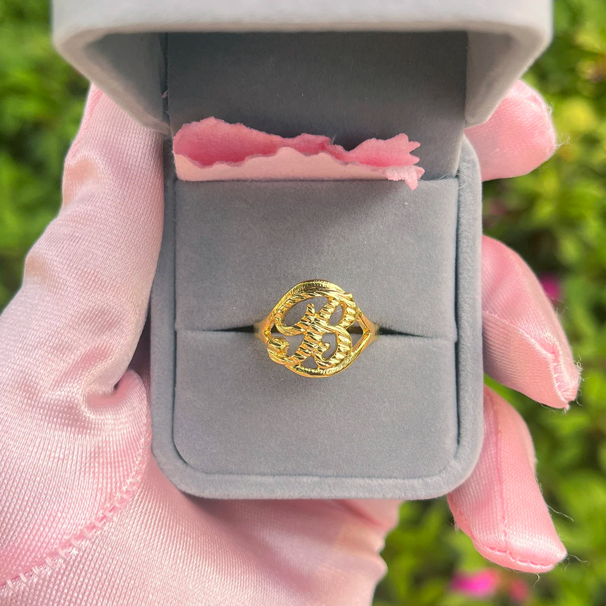 Bague personnalisée avec nom pour la fête des mères, bagues en forme de cœur AZ personnalisées, 26 lettres, bague réglable avec nom pour femme, meilleur cadeau pour petite amie