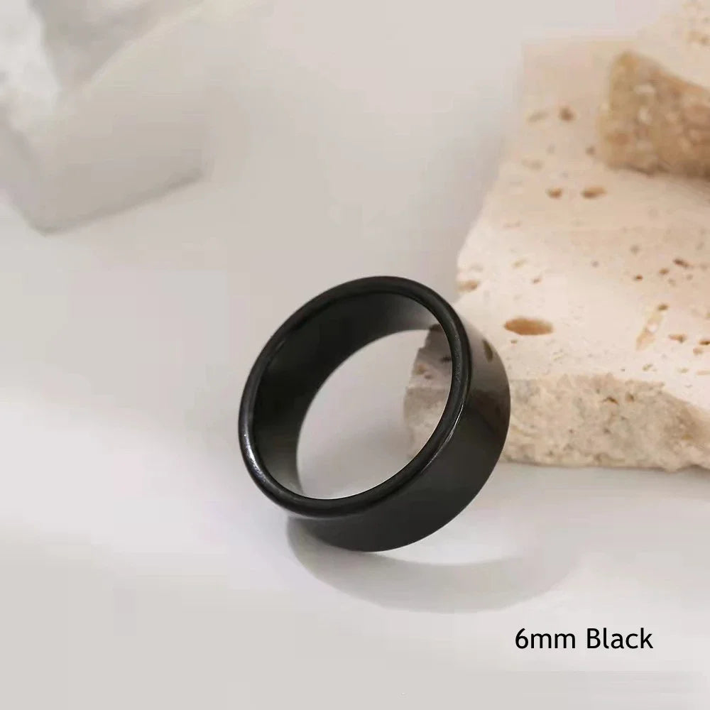 Bague personnalisée avec mot à l'intérieur et à l'extérieur, gravure délicate, nom personnalisé, bague empilable, unisexe, promesse d'éternité, cadeaux commémoratifs d'anniversaire