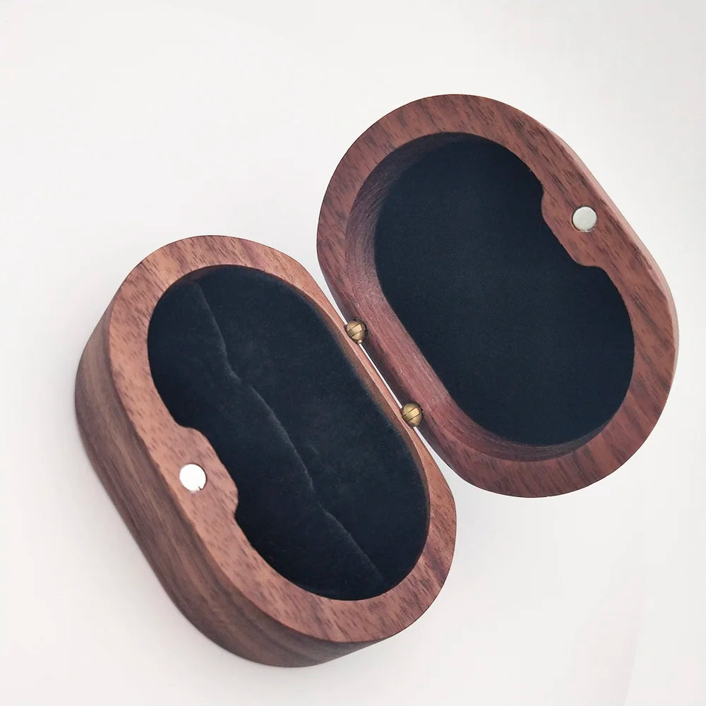 Tangula Custom Cufflinks For Groom Men's Stainless Steel Initials Cufflinks Wish Oak Gift Box Wedding Bridegroom Jewelry Gift