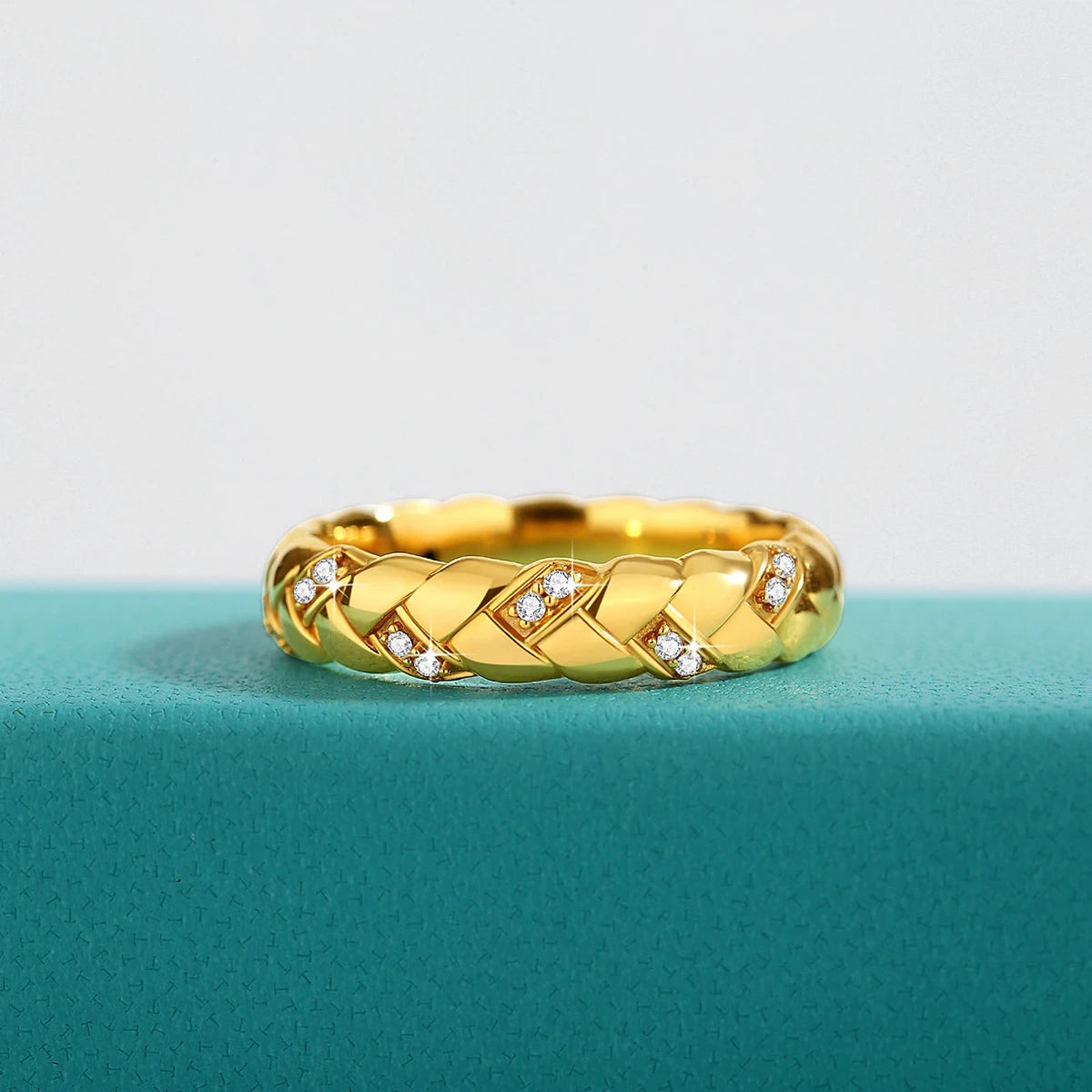 100% Real 18k Gold Wedding Ring For Women Certified Shine Moissanite Diamond Jewellery Luxury Brands Engagement Gifts