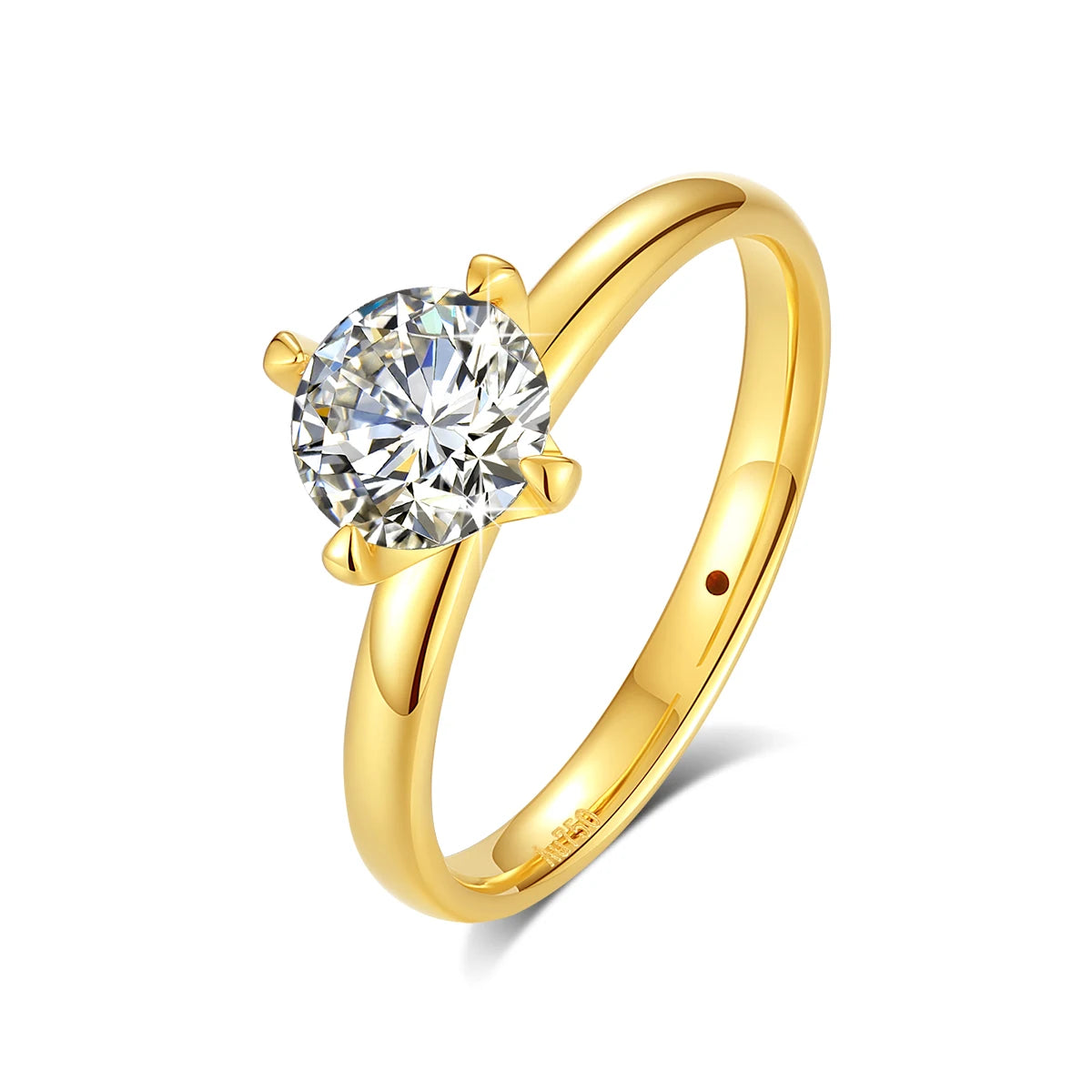 100% Real 18k Gold Ring Moissanite 1 Carat With Certificate Luxury Wedding Jewelry For Women Summer Engagement Gift Non Tarnish