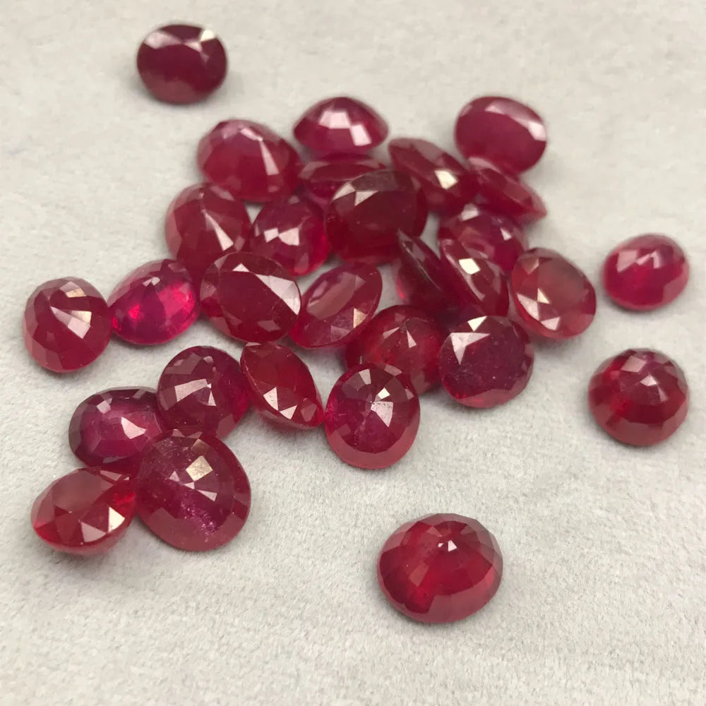 Natural Red Ruby Loose Gemstone Oval 10*12mm Africa Gems for Silver Gold Mounting DIY Jewelry