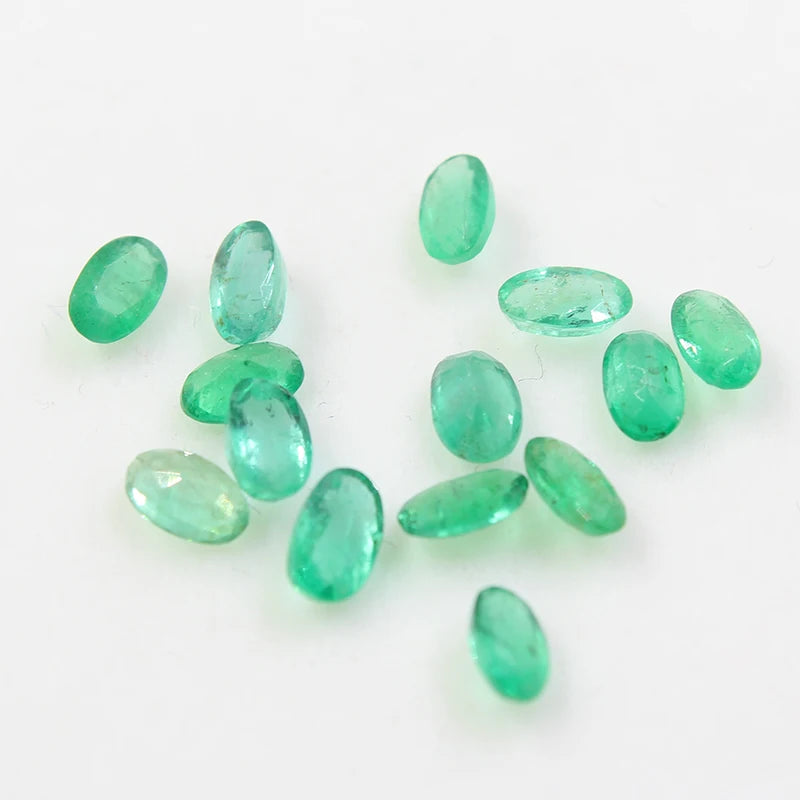 3mm*5mm 100% Natural Emerald Loose Gemstone Real SI Grade Emerald Gemstone for Jewelry DIY