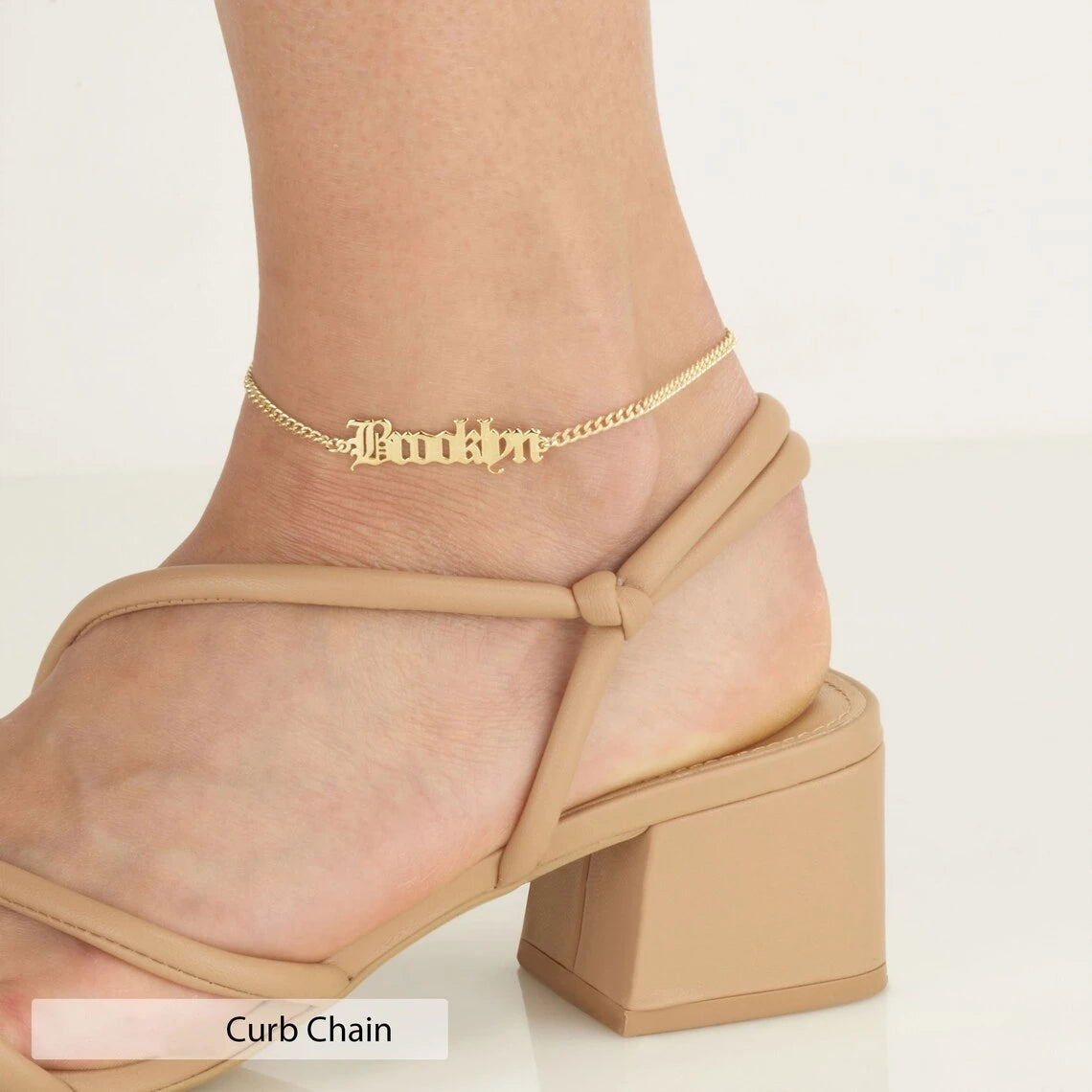 Customized Name Anklet Women Girl Trendy Jewelry Stainless Steel Gold Color Nameplate Ankle Bracelet Handmade Gifts For Her