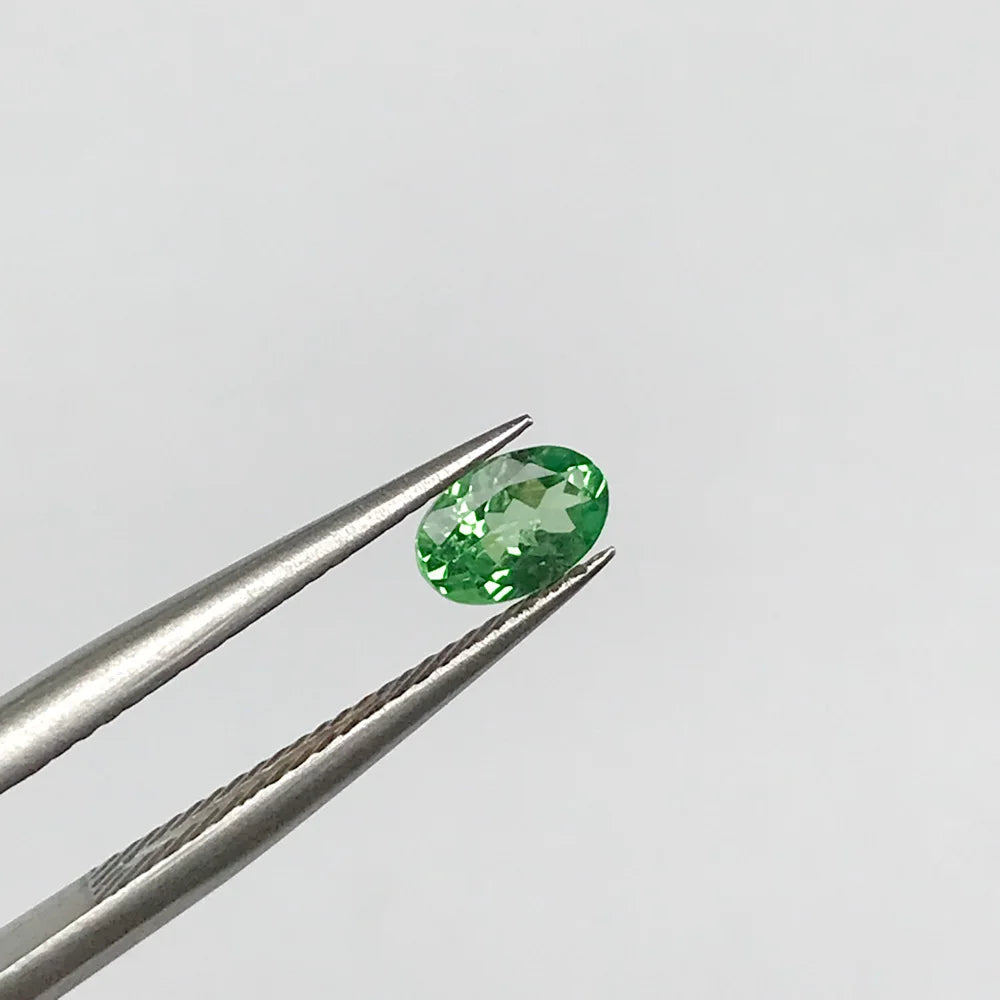 Natural Tsavorite Loose Gemstone Oval 4*6mm Bright Color for Silver Gold DIY Jewelry Making