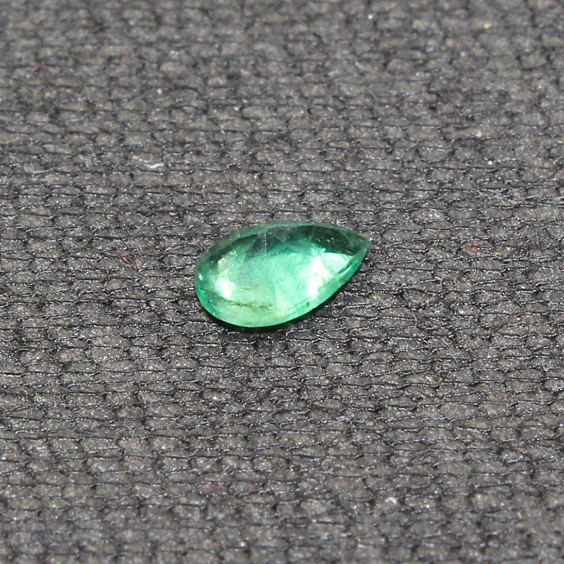 100% natural SI grade emerald loose stone 4 mm * 6 mm pear cut Colombia emerald loose gemstone for ring
