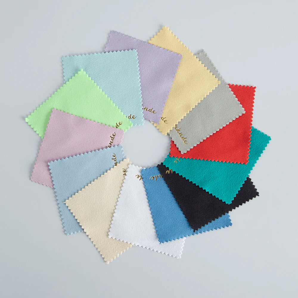 100pcs 8x8cm Silver Polishing Cloth Personalized Jewelry Cleaning Cloth Custom Logo Soft Clean Wipe Wiping Tool Print Logo