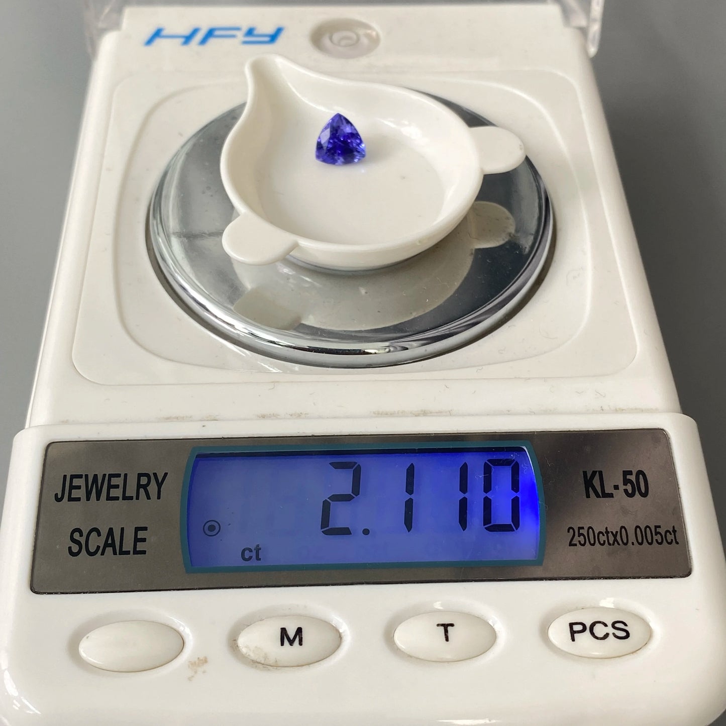 Natural Tanzanite Vivid Blue Triangle Brilliant Cut 2.11ct  VVS Loose Gemstone Customize