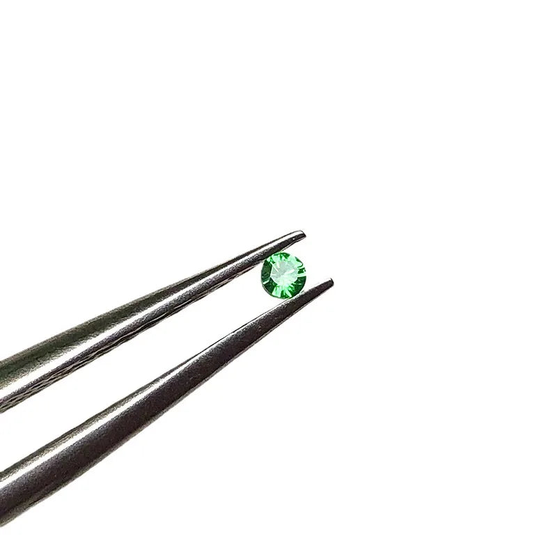 100% Real Natural Circular Green Tsavorite Gemstone Loose Gems Diy Material for Jewelry