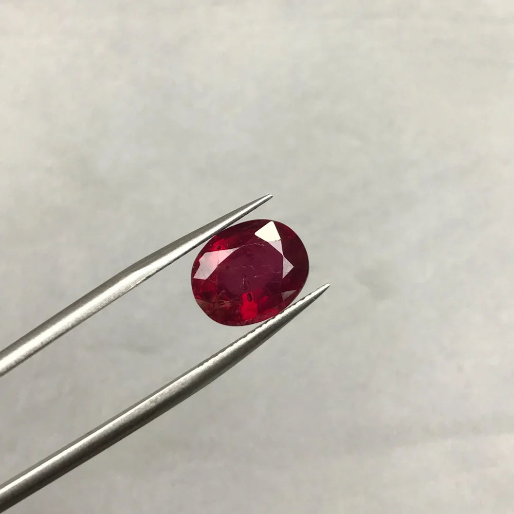 Natural Red Ruby Loose Gemstone Oval 10*12mm Africa Gems for Silver Gold Mounting DIY Jewelry