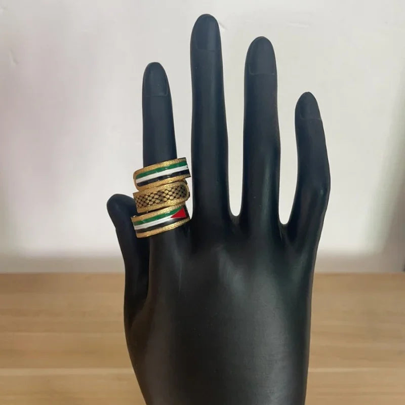Nouveau foulard palestinien de style national arabe à la mode et exquis, anneau ouvert Kufiya pour hommes et femmes de tempérament, bijoux cadeaux