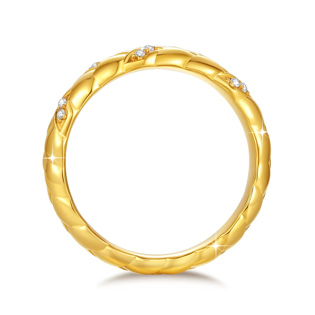 100% Real 18k Gold Wedding Ring For Women Certified Shine Moissanite Diamond Jewellery Luxury Brands Engagement Gifts