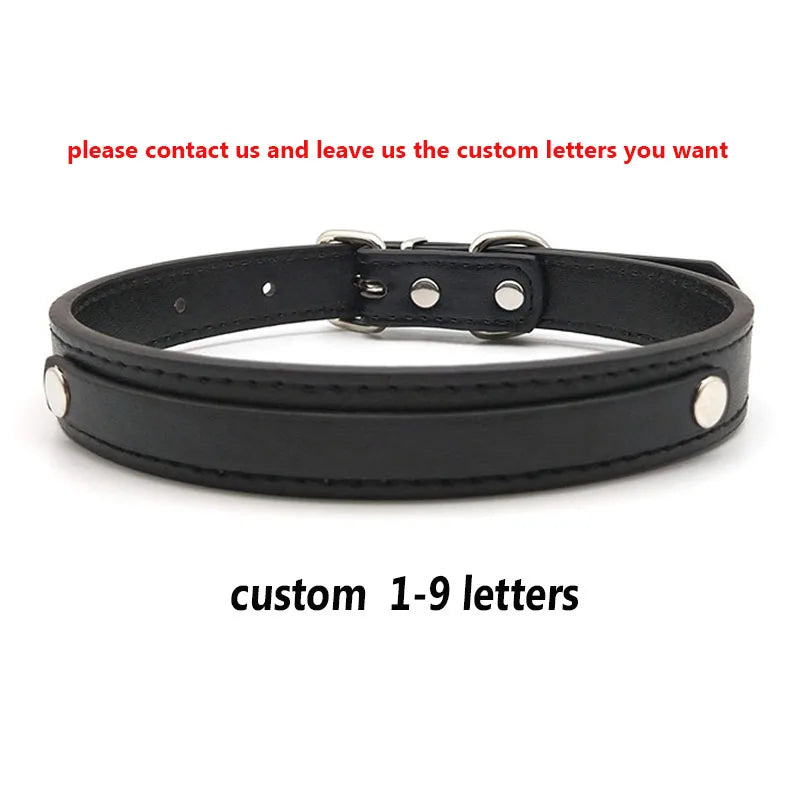 Sexy PU Leather Custom Name Letters Choker Collar Necklaces Men Women Personalized Cosplay Customized Chocker Jewelry