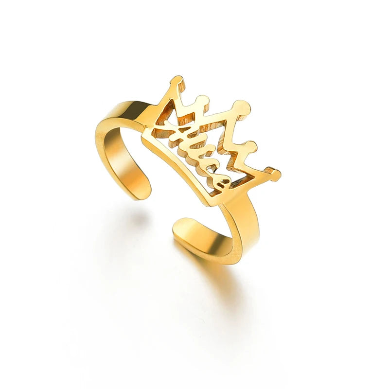 36 styles de bagues personnalisées pour hommes et femmes, bijoux de cadeau de mariage personnalisés, bagues de couple à double nom, bagues de nom de taille réglable