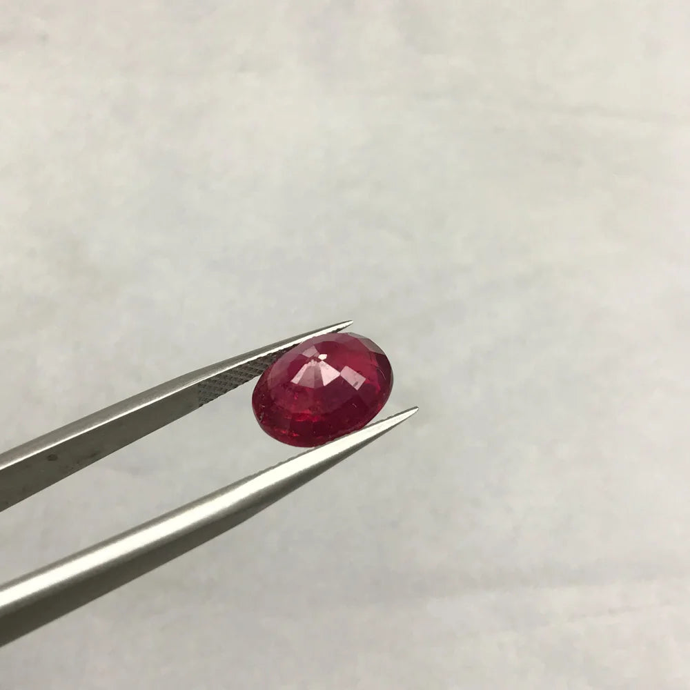 Natural Red Ruby Loose Gemstone Oval 10*12mm Africa Gems for Silver Gold Mounting DIY Jewelry