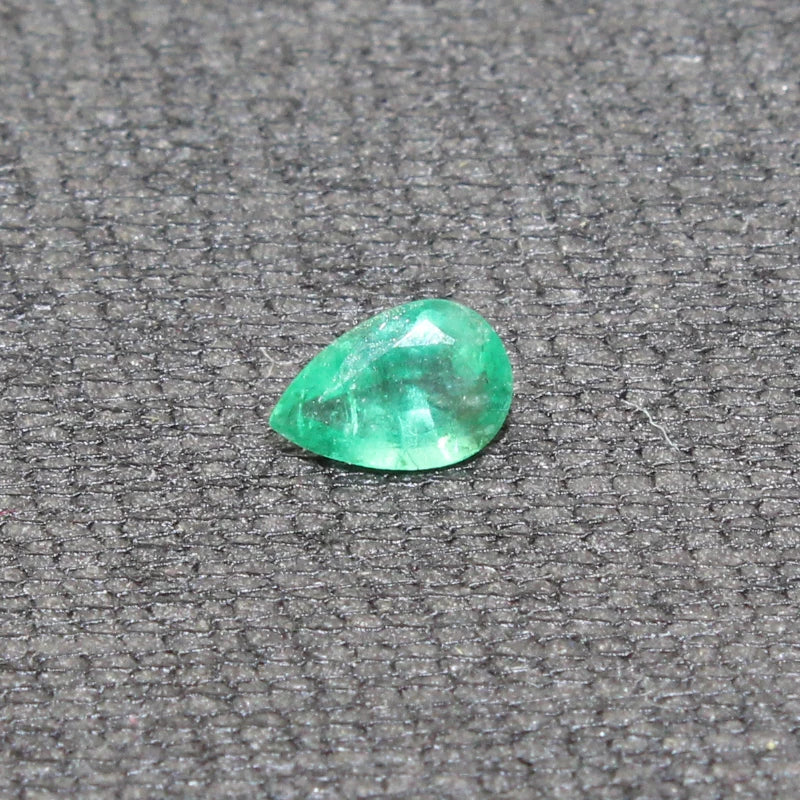 100% natural SI grade emerald loose stone 4 mm * 6 mm pear cut Colombia emerald loose gemstone for ring