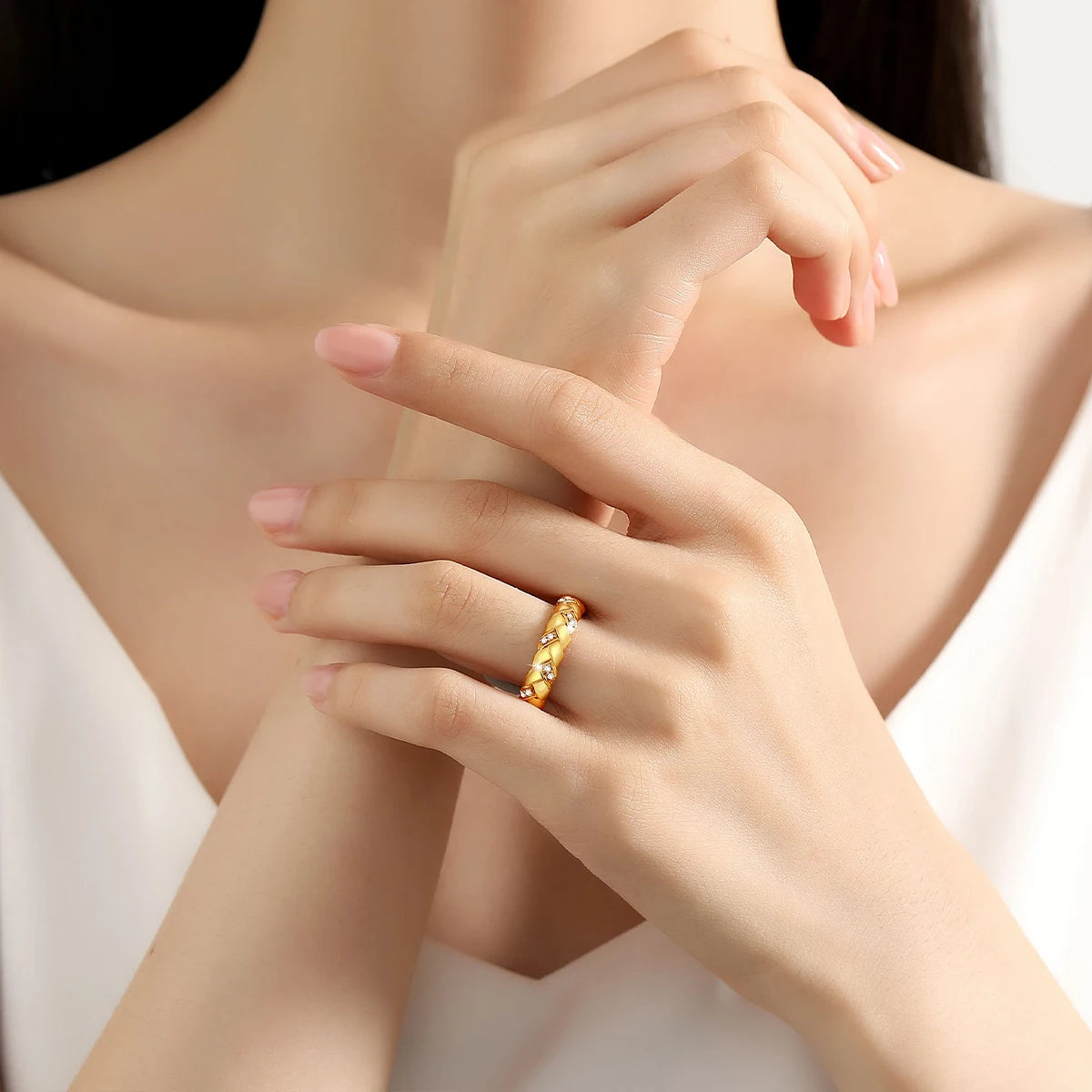 100% Real 18k Gold Wedding Ring For Women Certified Shine Moissanite Diamond Jewellery Luxury Brands Engagement Gifts