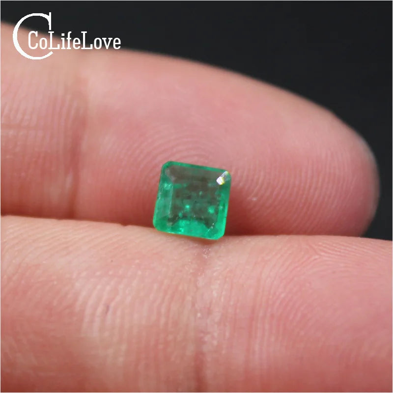 4mm*4mm Natural SI Grade Emerald Loose Gemstone From Colombia