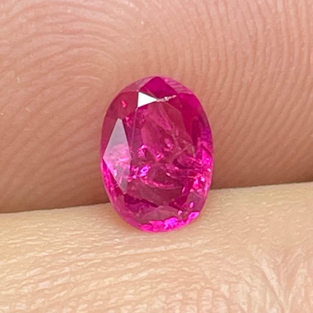 Ruby Gemstone Natural Ruby Myanmar Origin Strong Fluorescence0.95ct Oval Pigeon Blood UsedFor Ring Pendant Earring Jewelry Desig