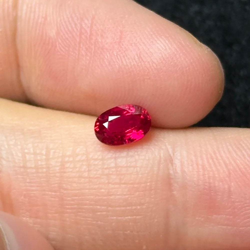 Ruby Untreated Mozambique Oval GRS Main Certificate Pigeon Blood Red Wedding Ring Set with Main Stone Pendant Set