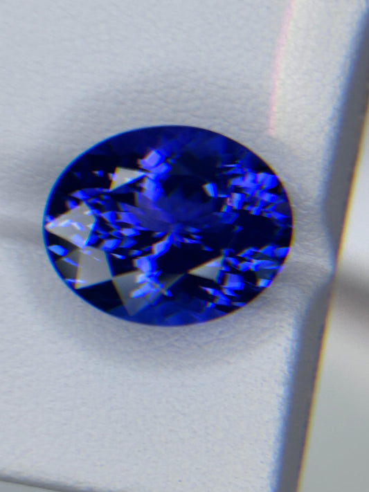 Natural Tanzanite Vivid Blue Oval Shape Brilliant Cut 9.0ct VVS Loose Gemstone Customize