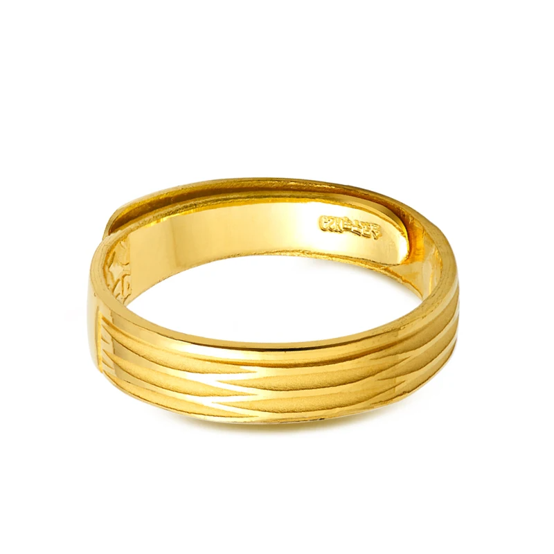 Women Jewellery Couple Rings For Wedding 24K Pure Gold Lovers Pair Rings Gold Party Fashion Rings Noble Gift Fine Jewelry